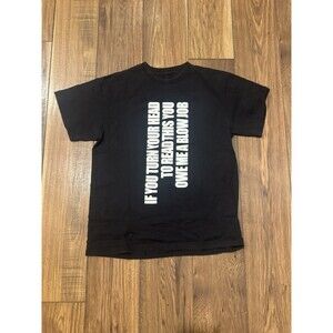 VTG Y2K Graphic Tee – “If You Turn Your Head” Joke Shirt – Edgy Humor Size Small